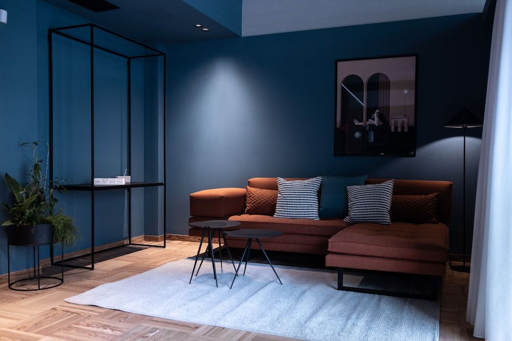 The H Experience Boutique Apartments Athens Blue and Peach Two Bedroom Apartment Free Parking 15