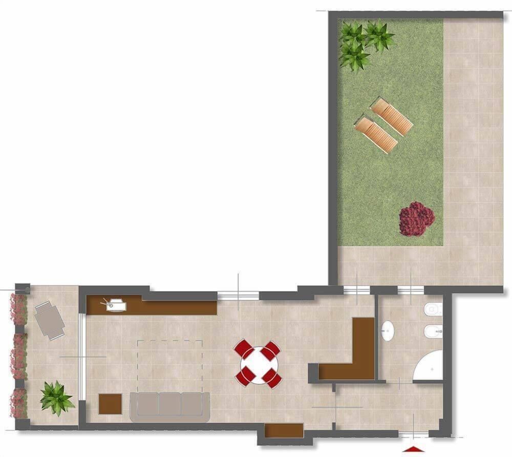 Room layout blue print