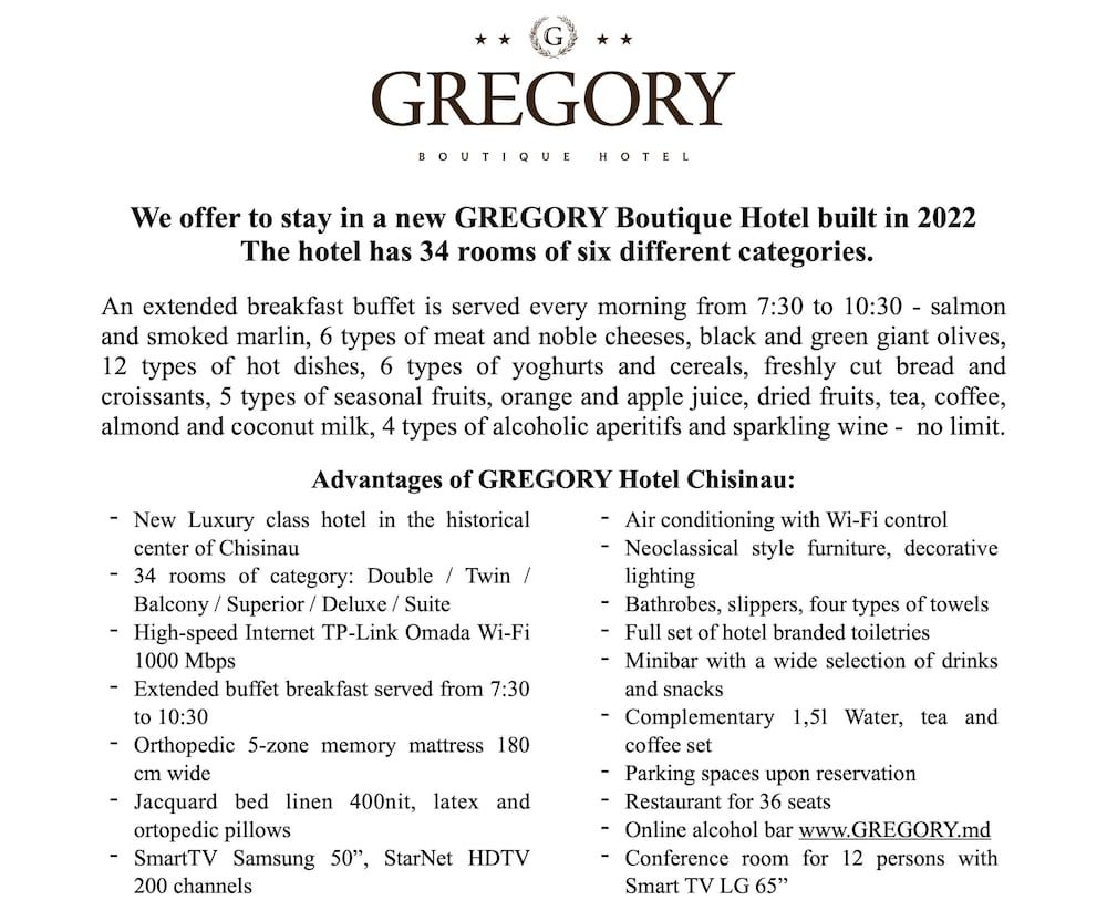 GREGORY Boutique Hotel Chisinau Classic Double Room 4