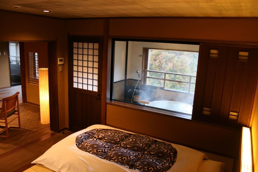 Suite Room with Open-Air Hot Spring Bath, Footbath, living room and in room meal(Honami) Non smoking