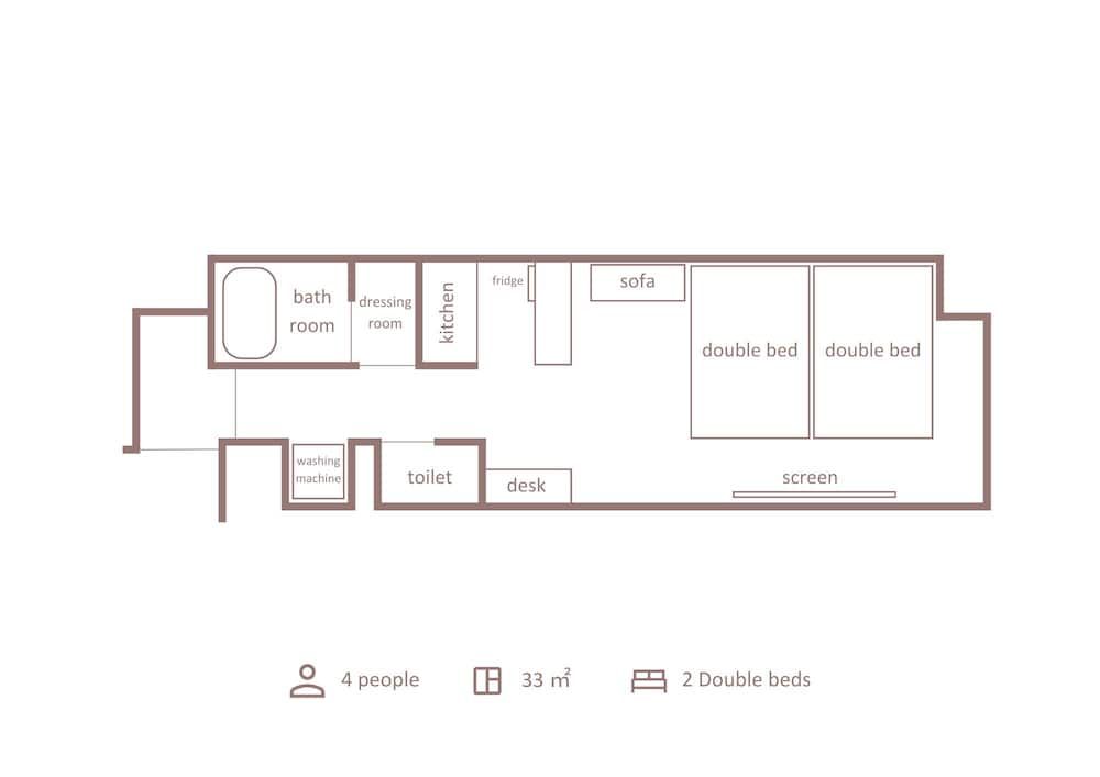 Room layout blue print