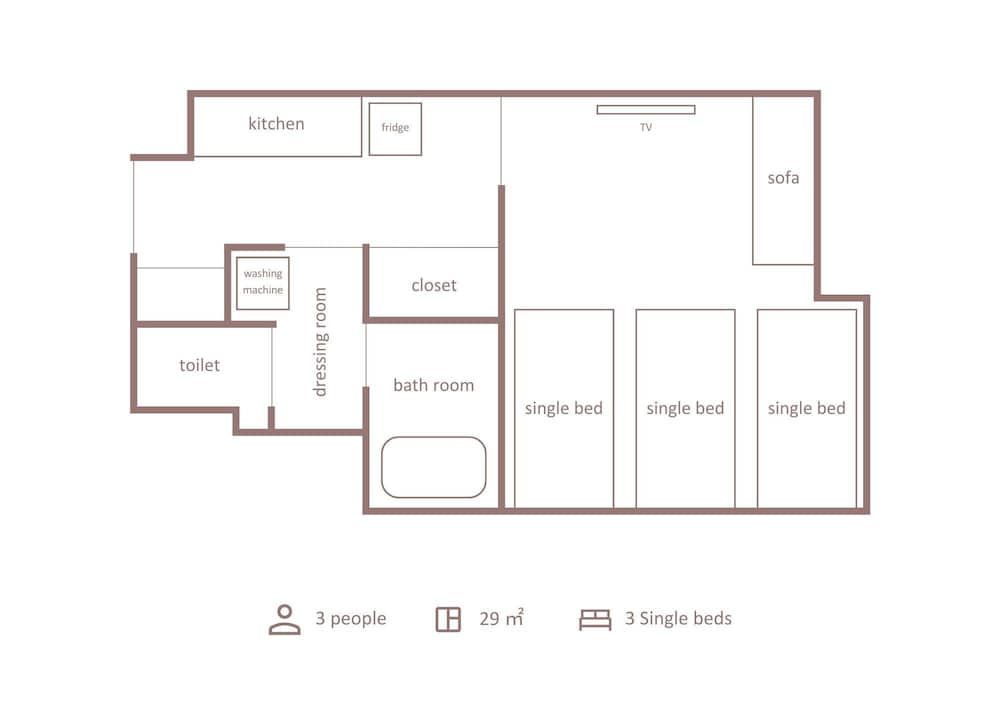 Minn Umeda East Triple Room 7