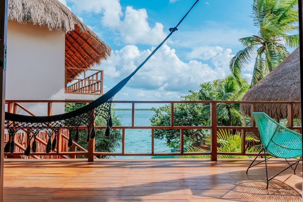 Khaban Bacalar Hotel Boutique Master Double Suite with Balcony Lagoon View 6