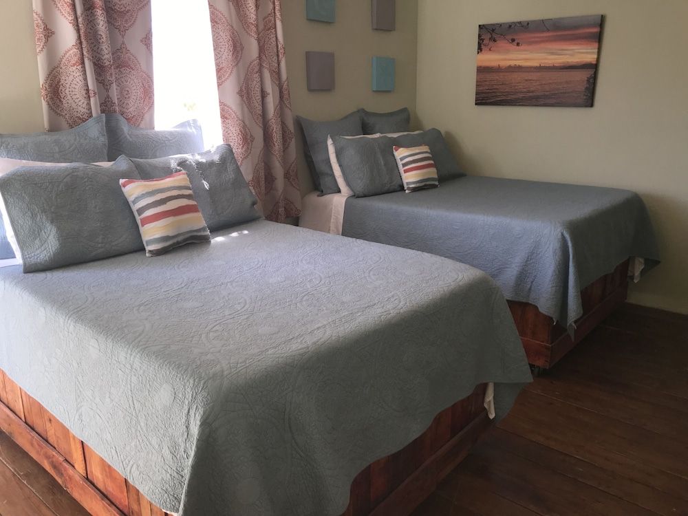 Deluxe Double Room, 2 Double Beds, Balcony, Partial Sea View (Room #3)