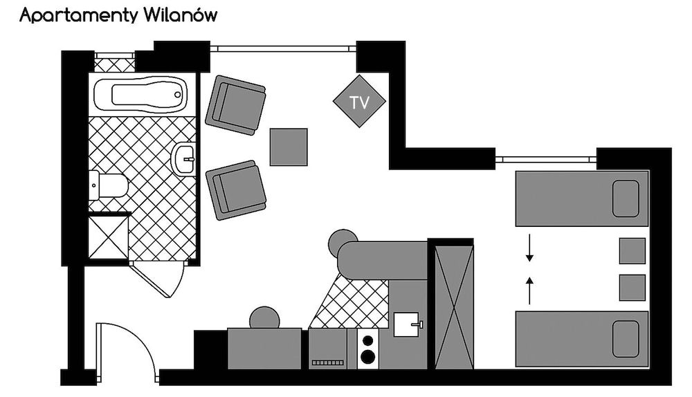 Warsaw -  Apartments Apartamenty Wilanów Basic Twin Room, Kitchenette 21