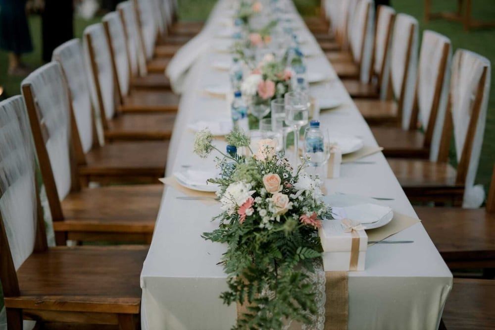 Outdoor wedding area