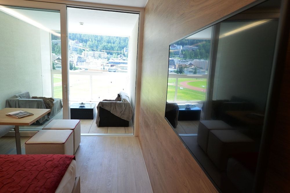 Hotel Sonne St Moritz Superior Double Room, 1 Queen Bed, Lanai, Mountain View 10