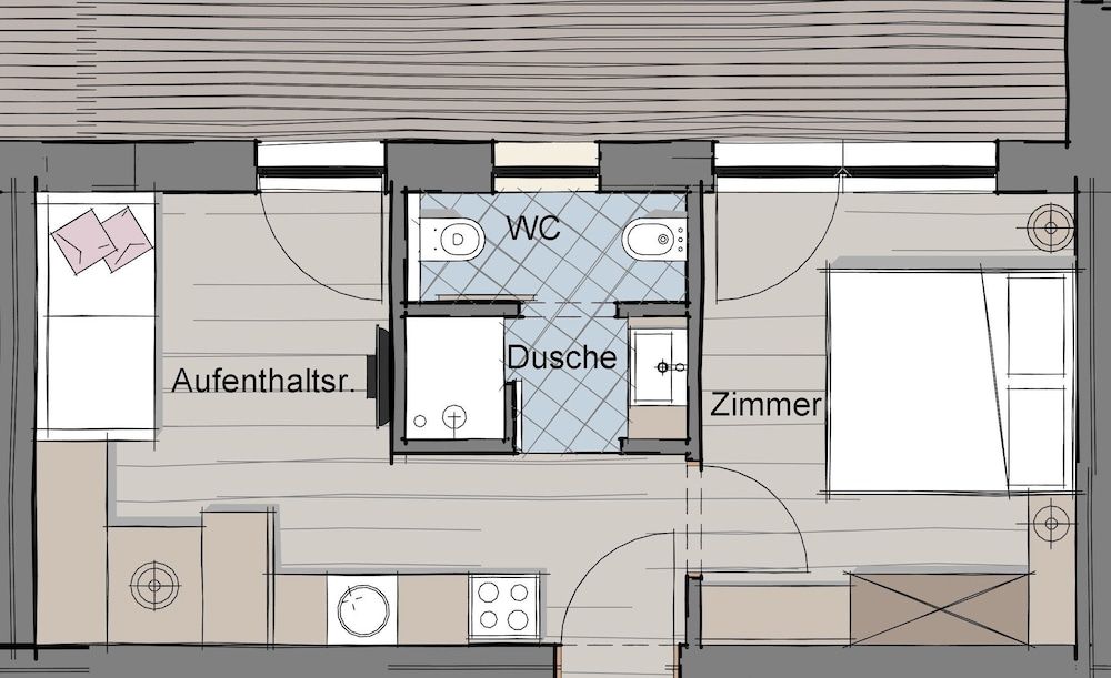 Apartment, Kitchenette