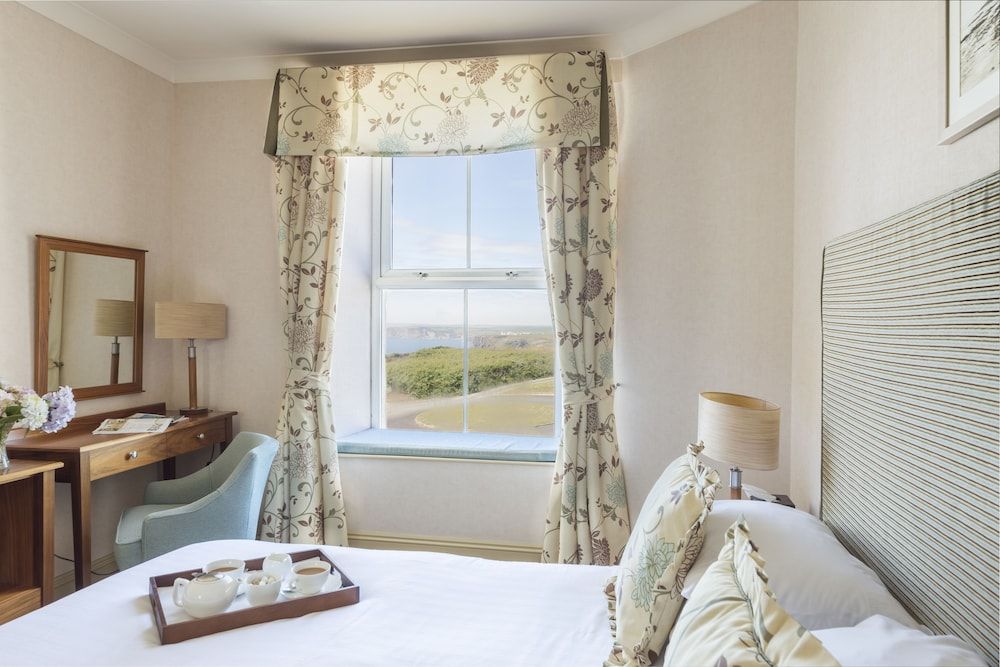 Mullion Cove Hotel & Spa Double Room, Partial Sea View