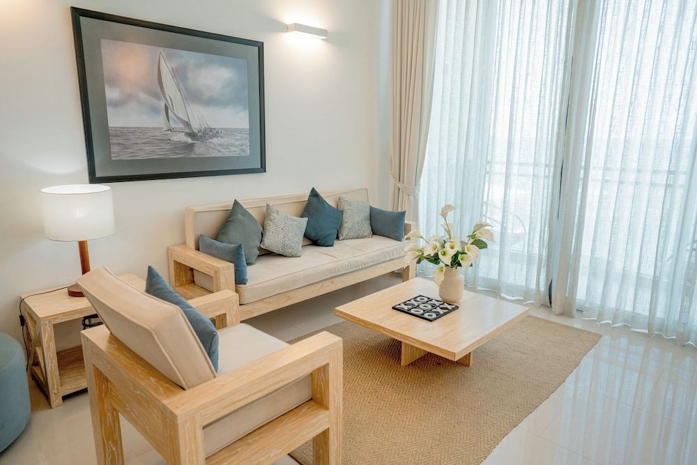 Oceanfront Galle by ICC Deluxe Apartment, Kitchen, Partial Sea View