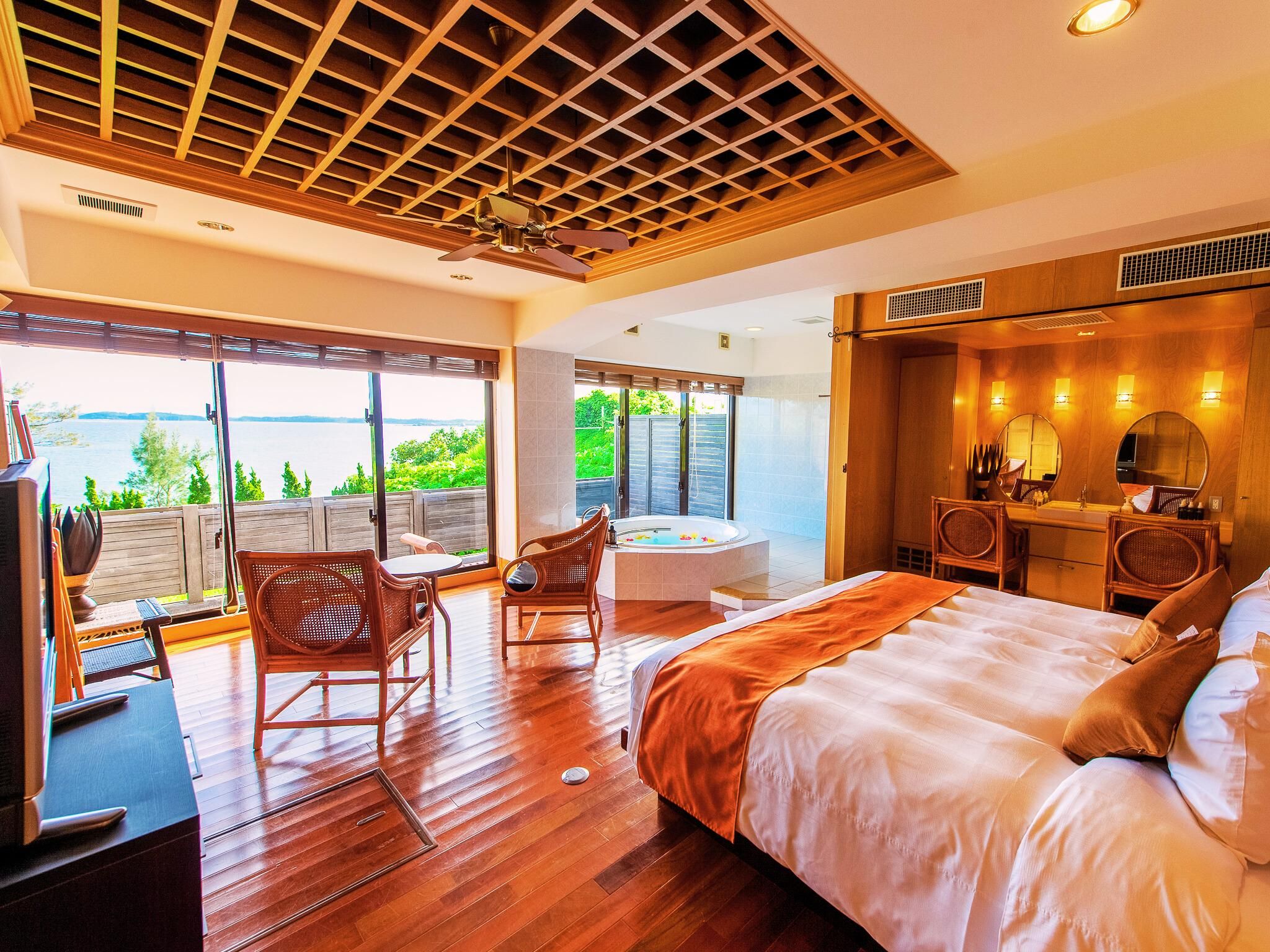 Sea Side Ocean Executive Villa 3 Double Beds with Private Terrace