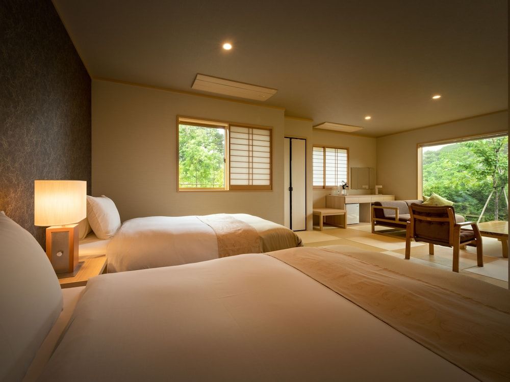 Japanese Western Style Room with Private Open-air Bath for 3 Guests, Annex