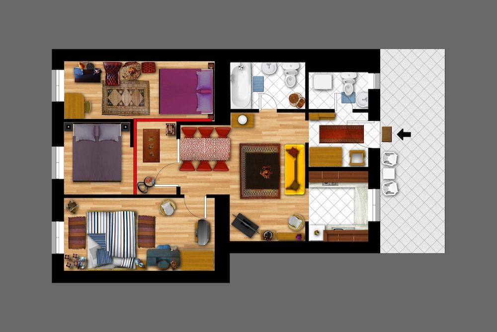 Room layout blue print
