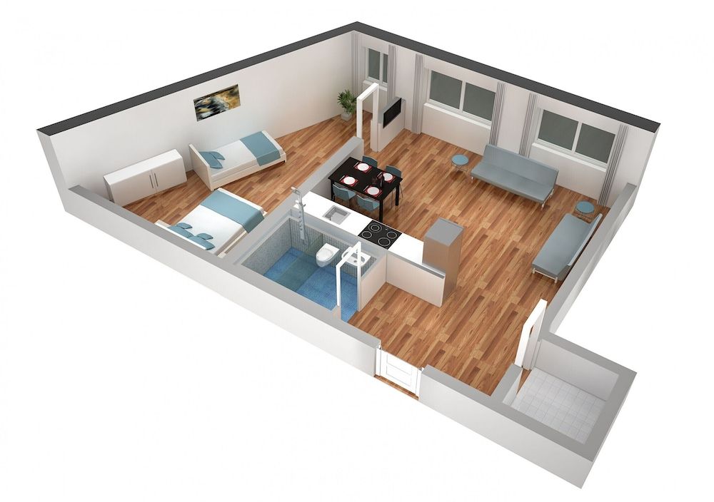 Room layout blue print