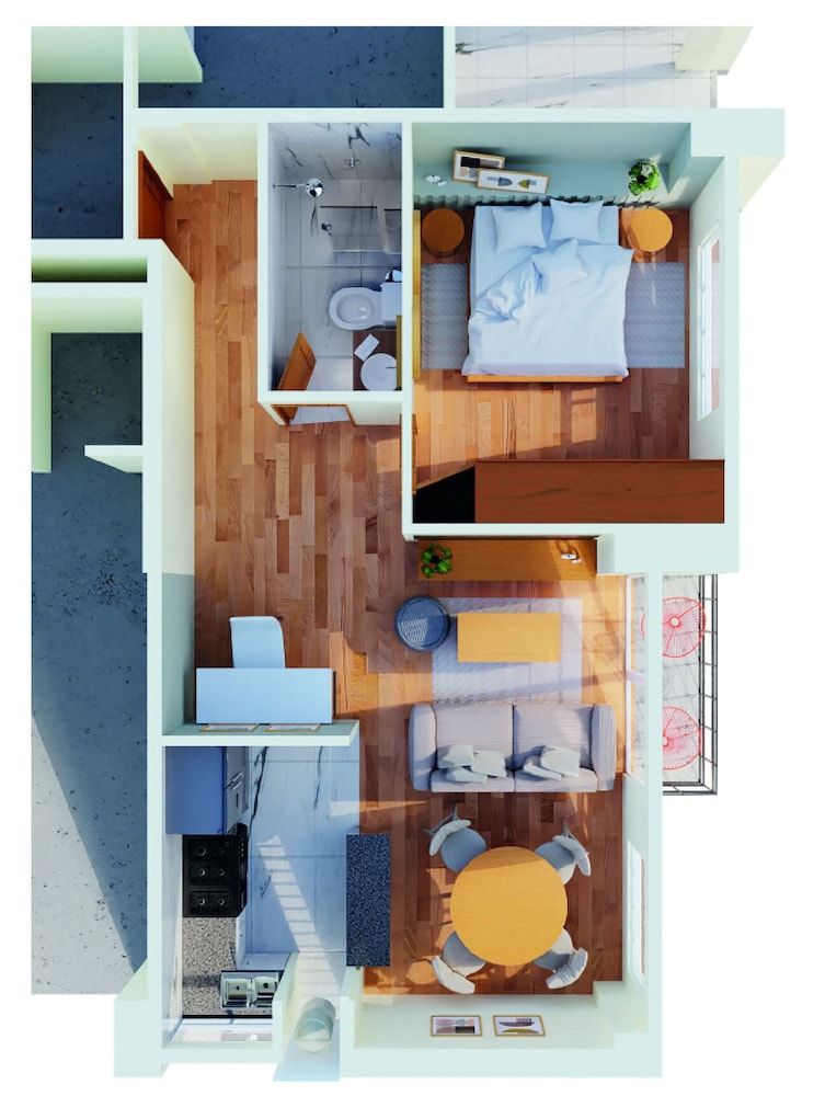 Room layout blue print
