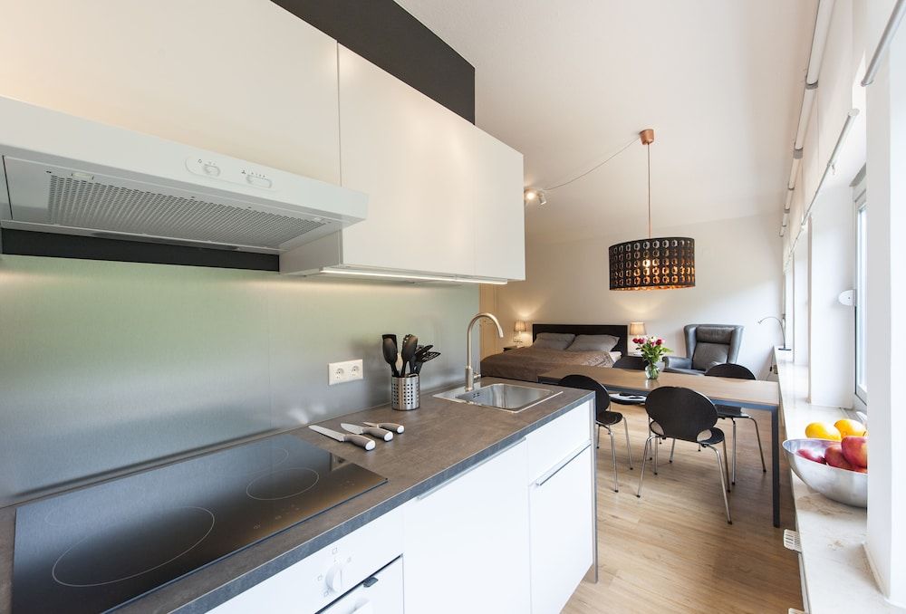 Hej- Apartments Design Studio, 1 Queen Bed, Kitchen, Garden View 6