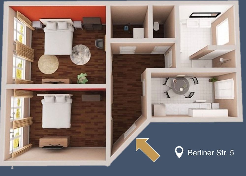 Luga Homes - Mitte *Midtown* 2-Room Apartment with Kitchen 15