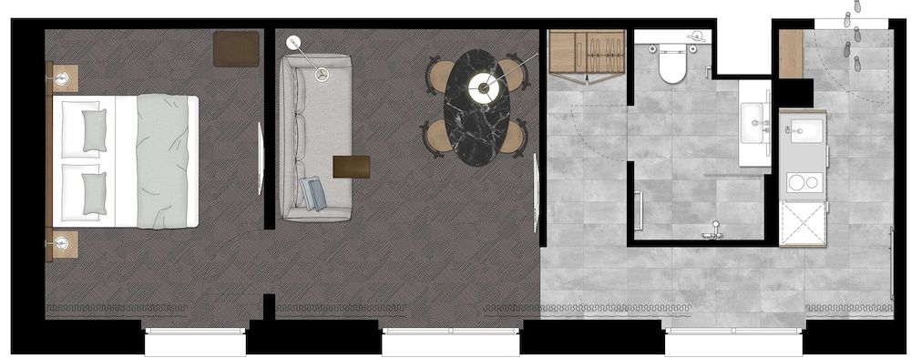 Room layout blue print