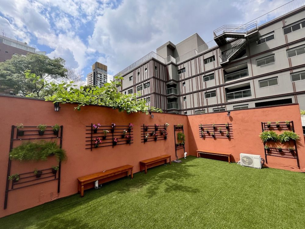 Outdoor banquet area