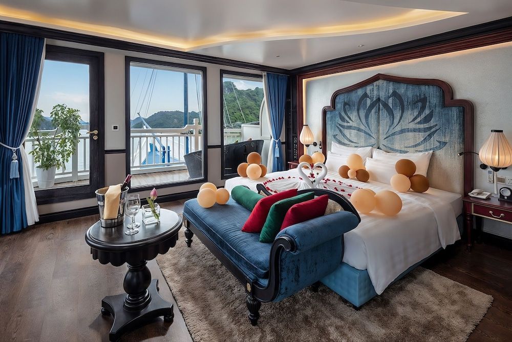Verdure Lotus Luxury Cruise on Lan Ha Bay Lotus Suite Room With Balcony