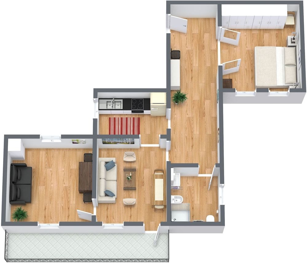 Room layout blue print