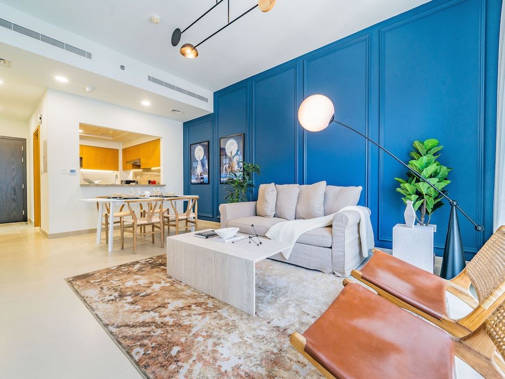 Monty - Serene & Modern Apartment With Burj Khalifa View Design Apartment 14