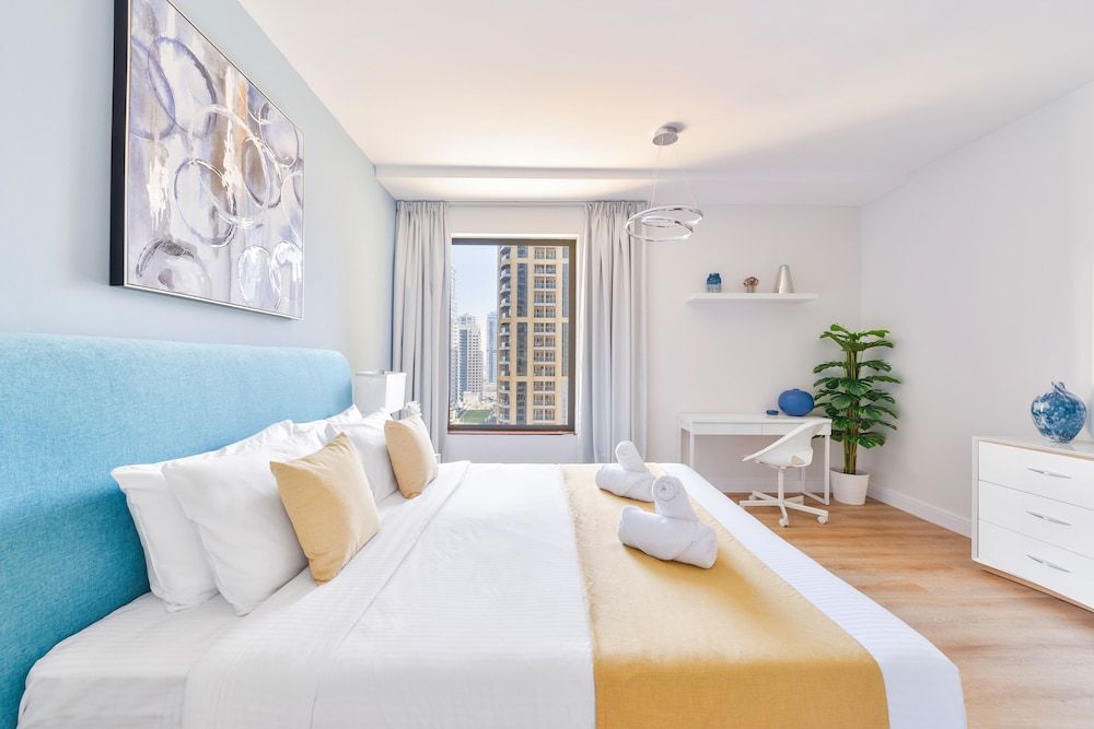 Luxury JBR - Marina View - Beach Resorts Access Deluxe 1BR Apartment  - Marina View