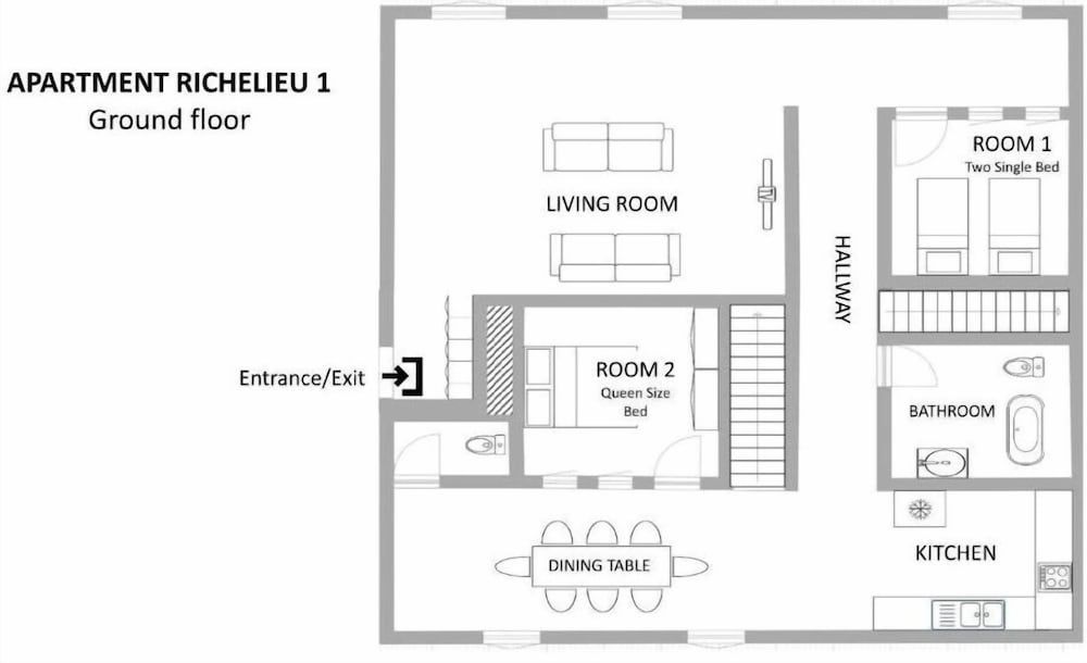 Room layout blue print