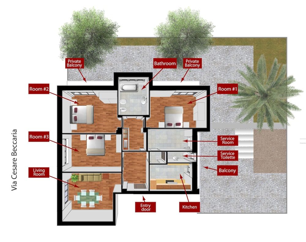 Room layout blue print
