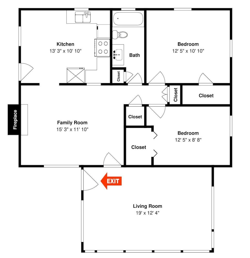 Studio (2 Bedrooms)