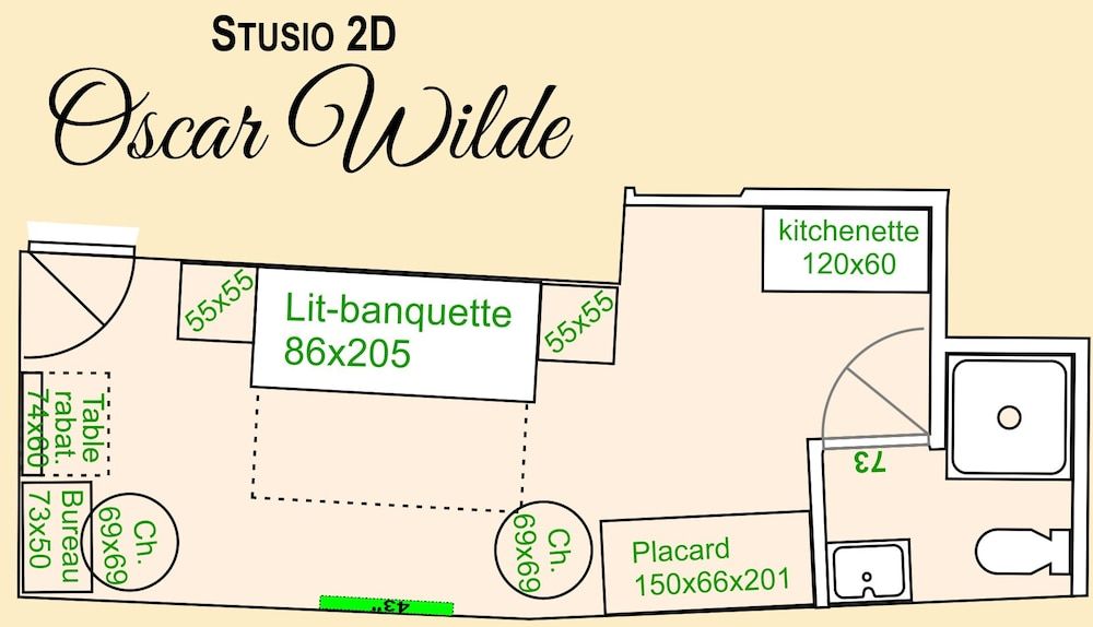 A L'OMBRE DU PALAIS Classic Studio, Kitchenette, City View (Studio O.Wilde) 2