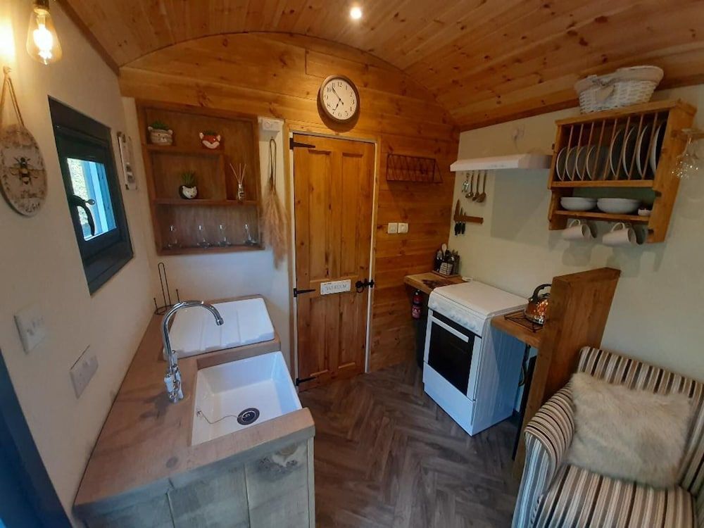 Shepherds Hut With hot tub on Anglesey North Wales Cabin 15