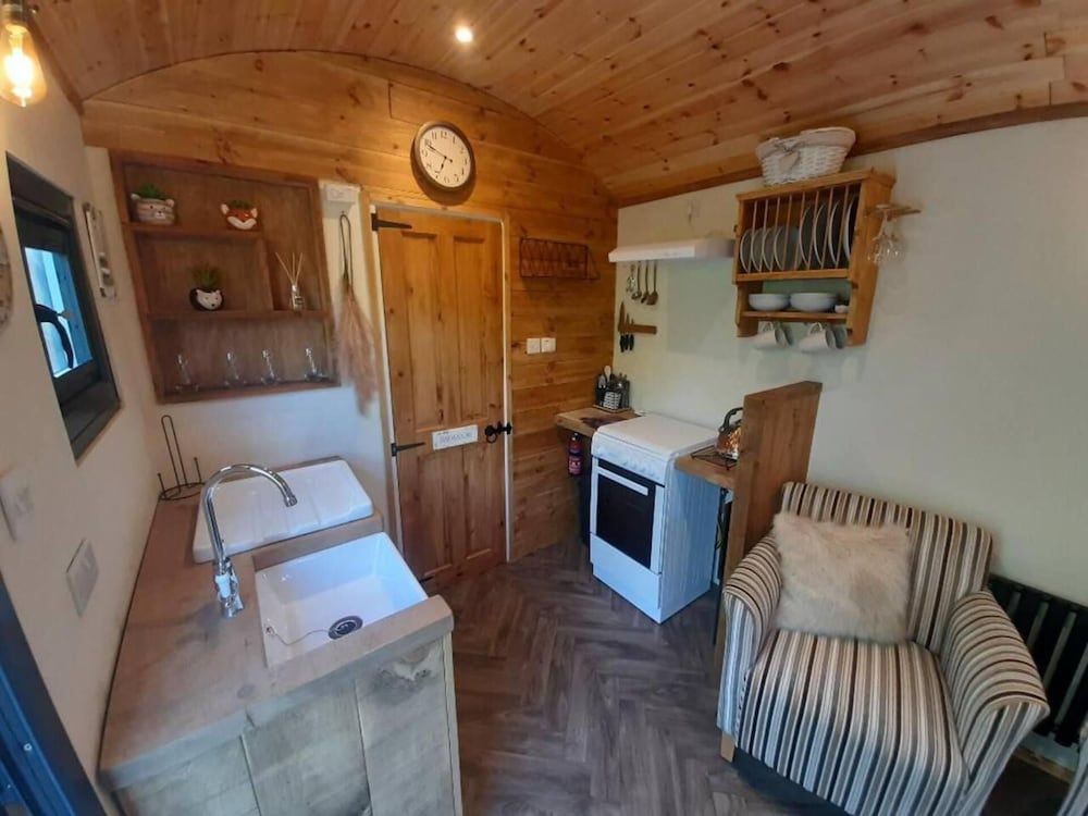Shepherds Hut With hot tub on Anglesey North Wales Cabin 3