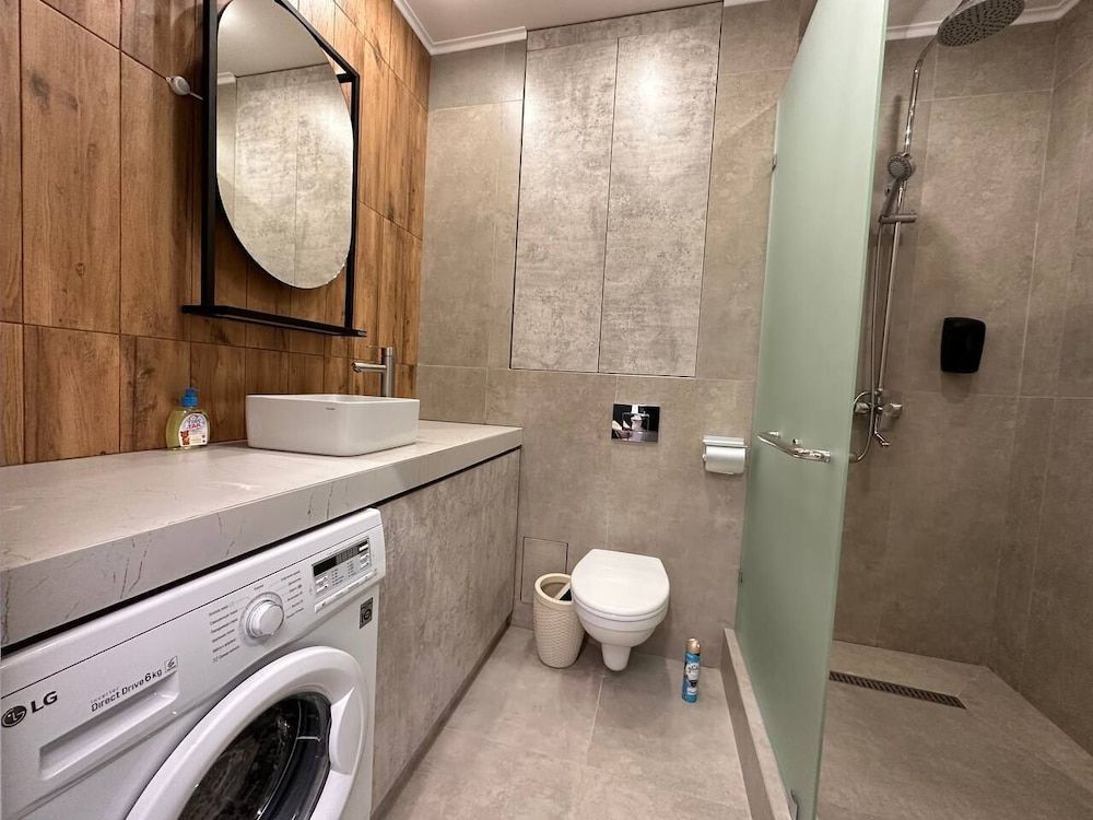 Prego apartments Almatau Design Studio, 1 Bedroom, Refrigerator & Microwave, City View 3