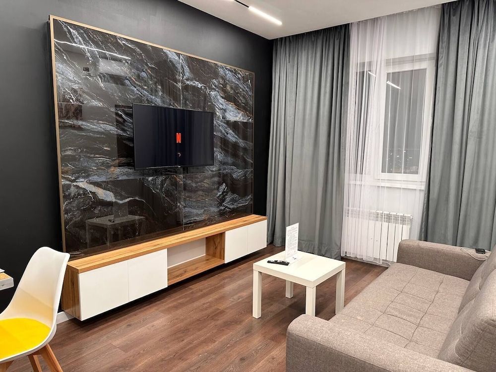 Prego apartments Almatau Design Studio, Refrigerator & Microwave 7