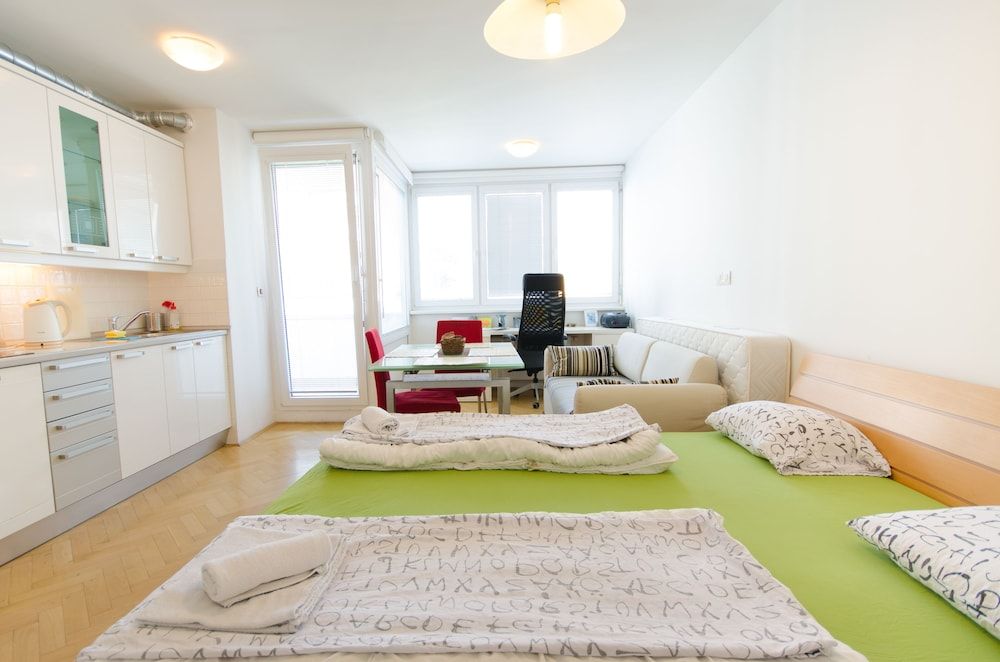 undefined City centre studio with a balcony