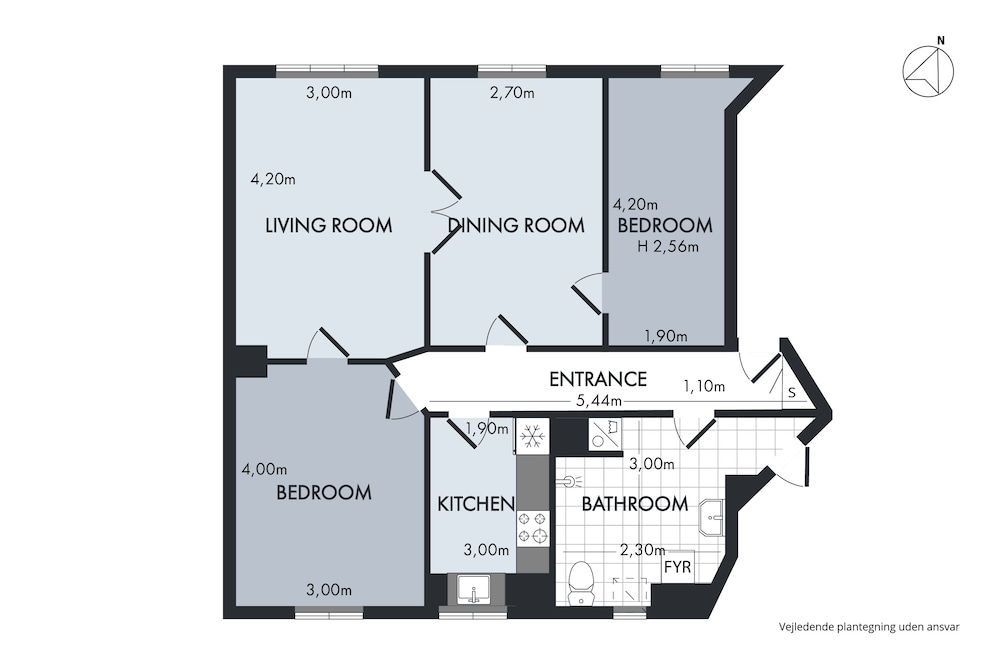 Room layout blue print