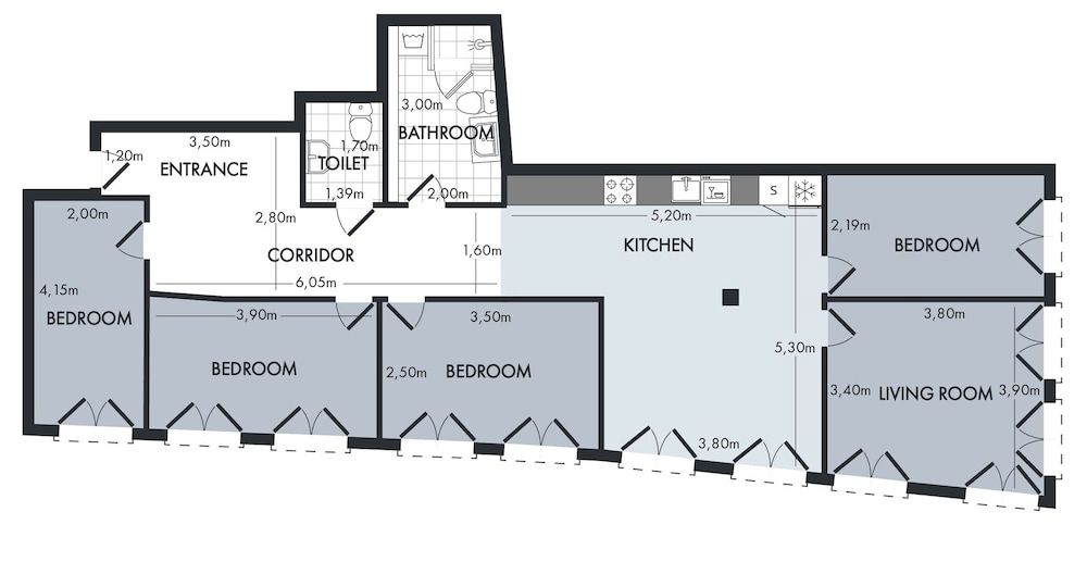 Room layout blue print