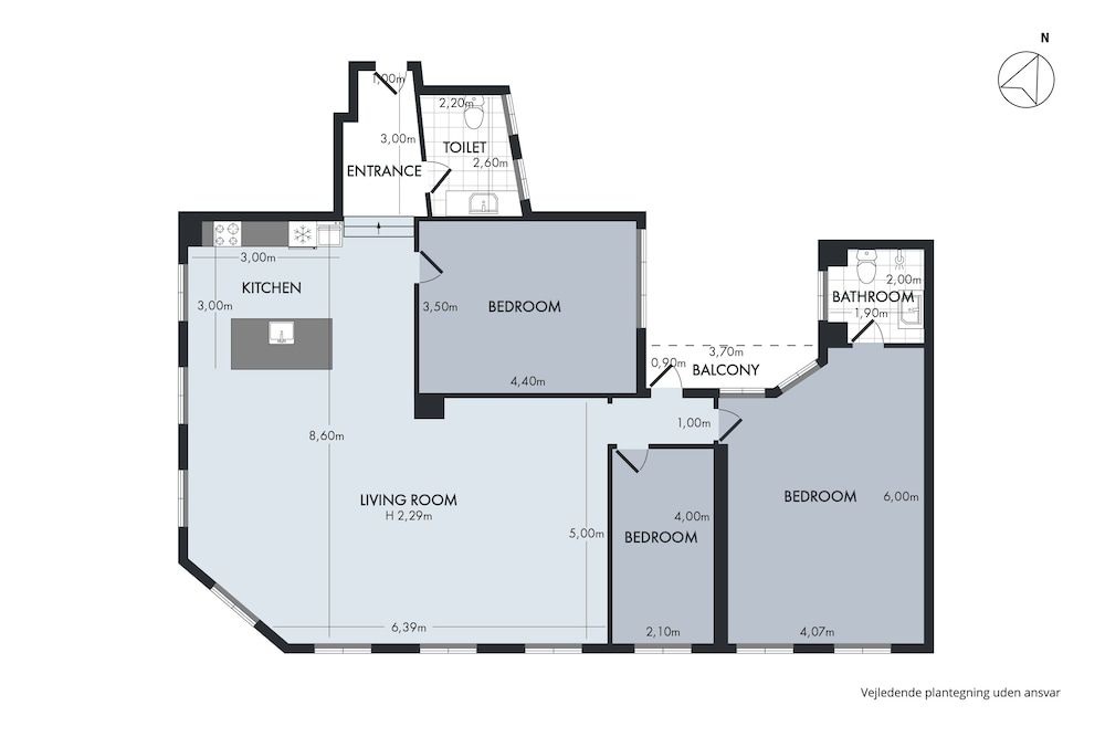 Room layout blue print