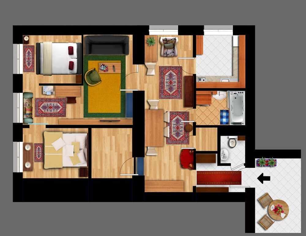 Room layout blue print