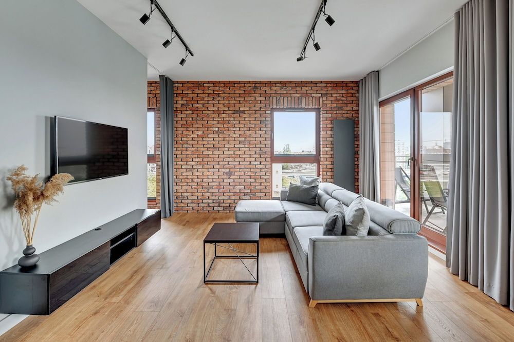 Riverside Nowa Motława SPA, Pool, Gym & Parking by Downtown Apartments Deluxe Apartment, 1 Queen Bed with Sofa bed, River View 12