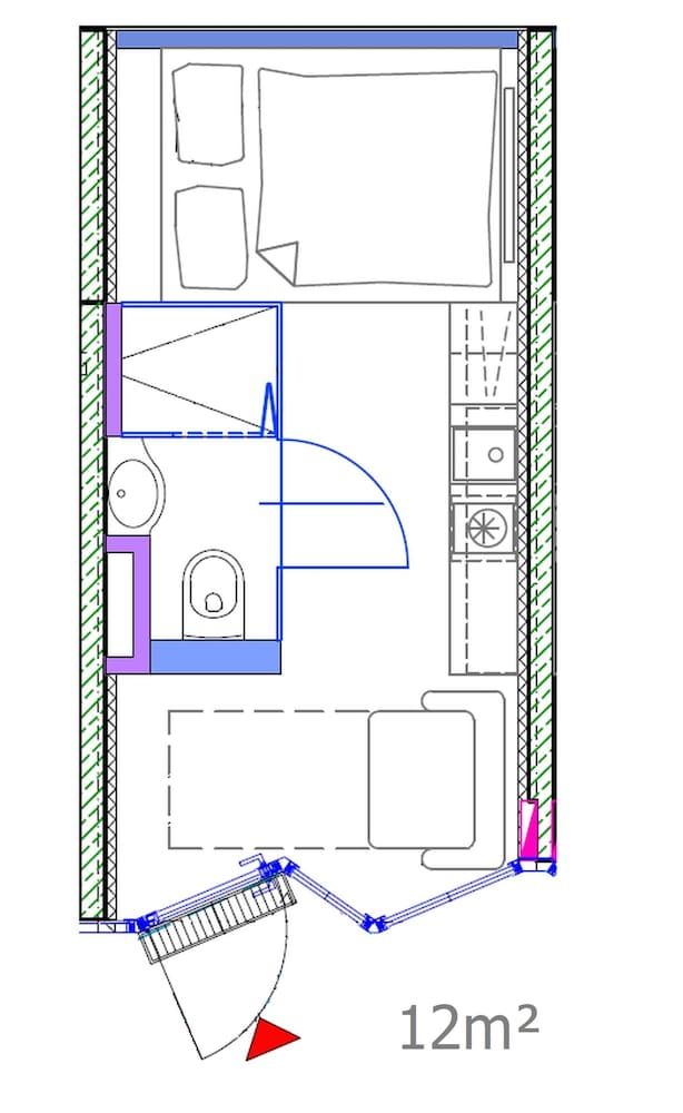 Smart Nano Living – Wien Hauptbahnhof - self check-in Double Room (Smart Nano) 8