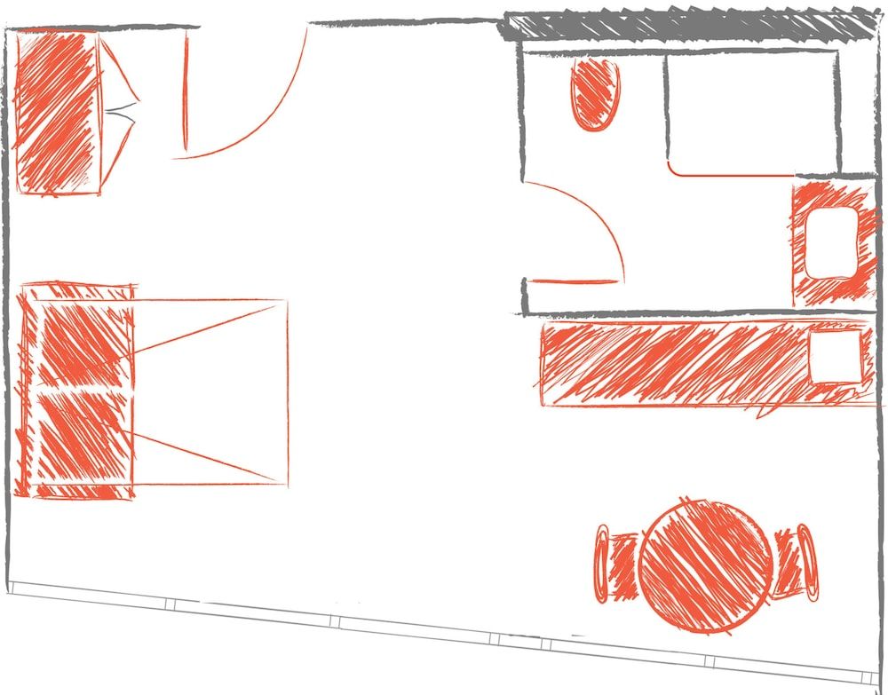 Room layout blue print