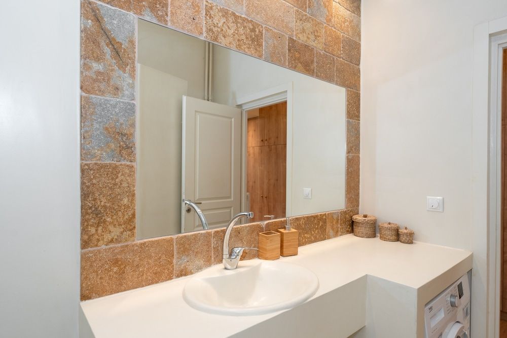 Contemporary Apartment made of Wood and Stone City Apartment 10