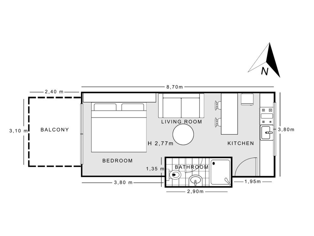 Room layout blue print