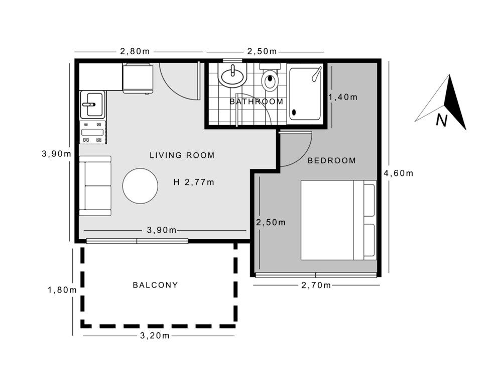 Room layout blue print