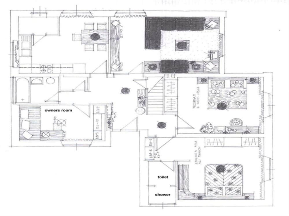 Room layout blue print