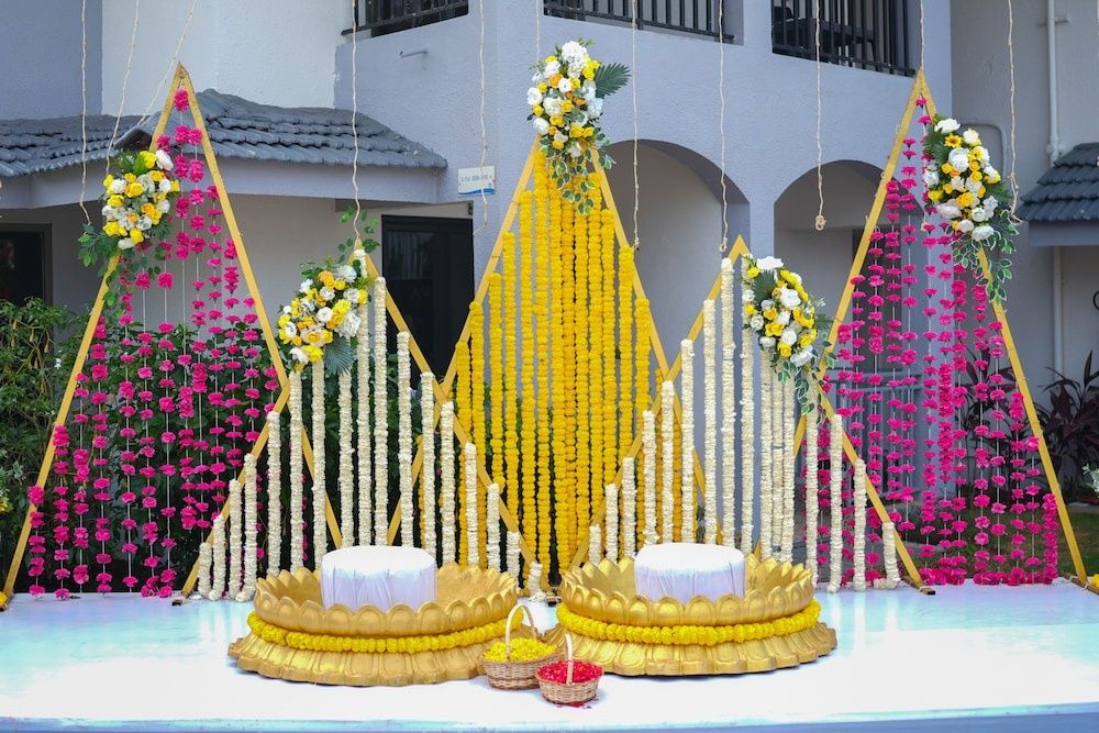 Outdoor wedding area