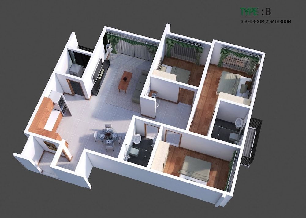 Apennines Condominium Family 3-Bedroom Apartment Type B 12