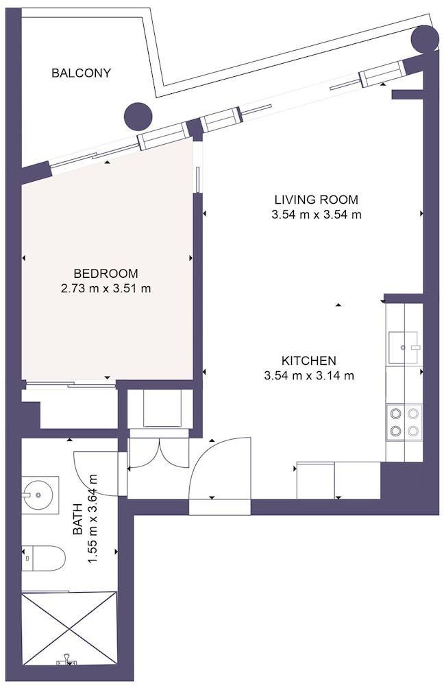Lovely and warm one bedroom in the CBD Deluxe Apartment 8